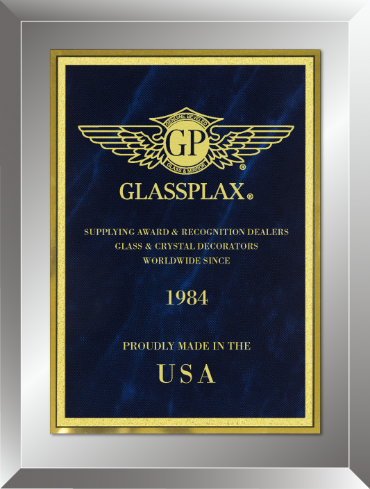 8 x 10 smoked mirror plaque glassplax