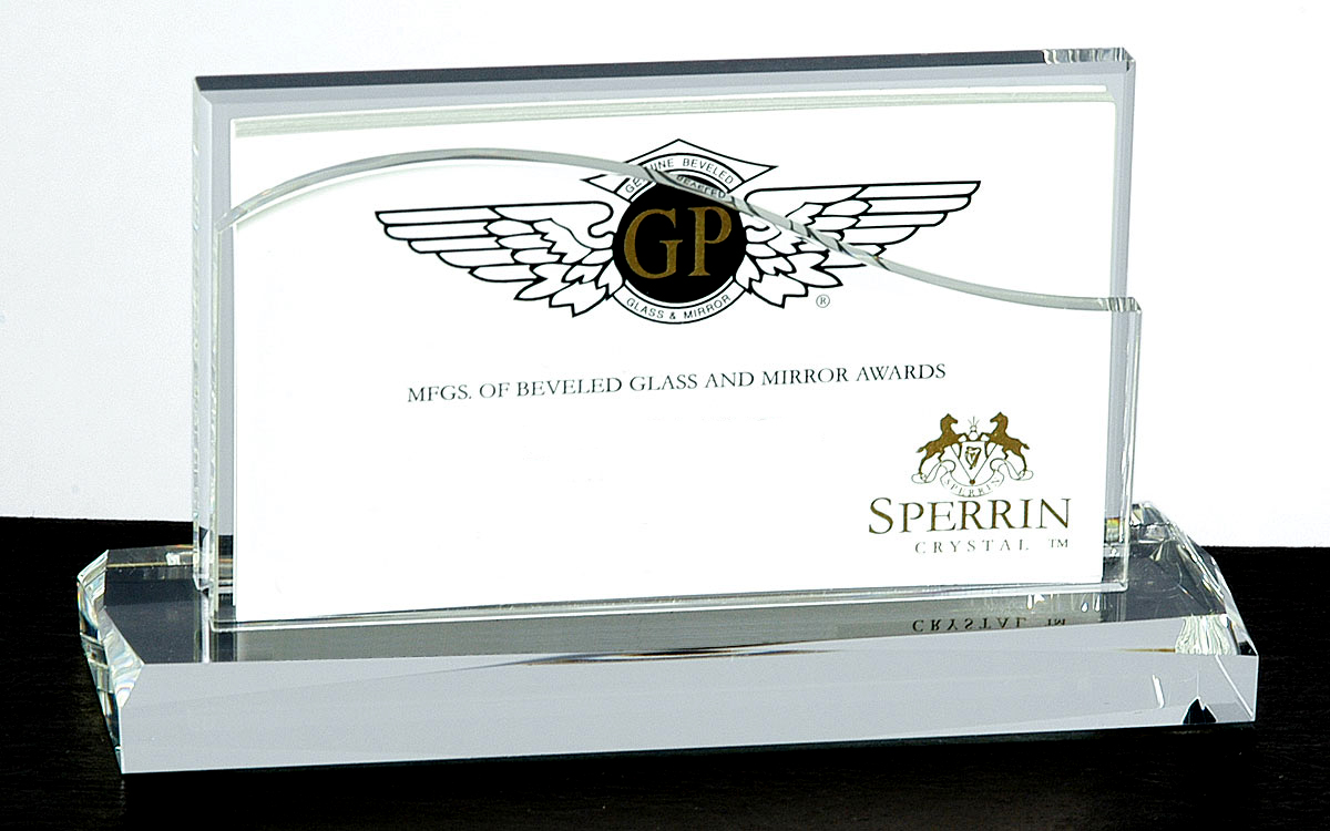 Royal Business Card Holder Optical Crystal Glassplax