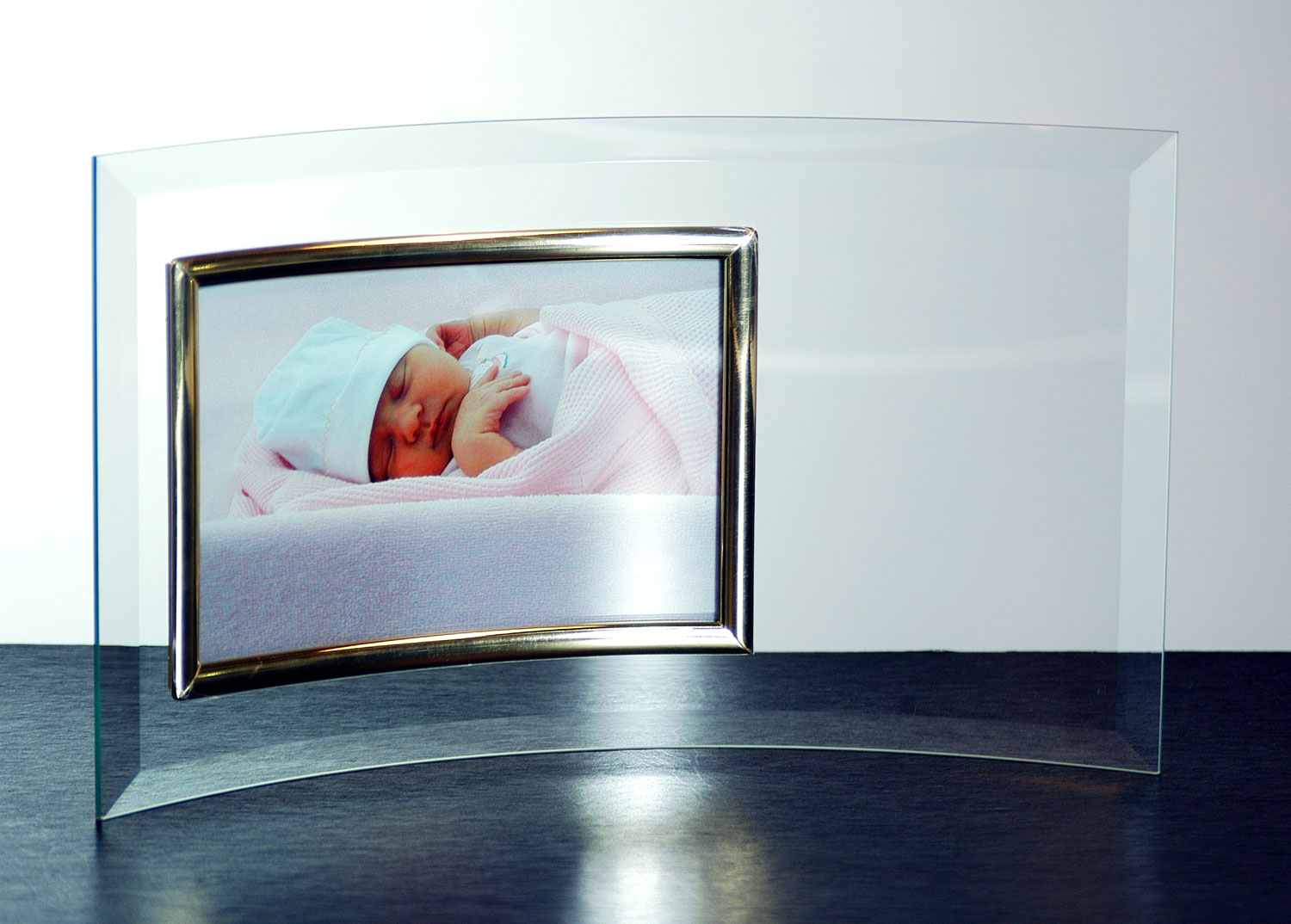 Curved Jade Horizontal Frame 6" x 4"h Glassplax