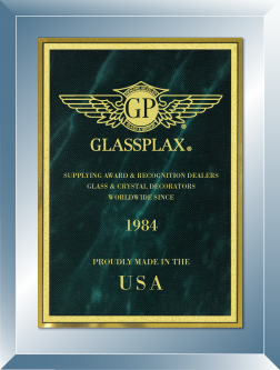 6" x 8" Blue Mirror Plaque