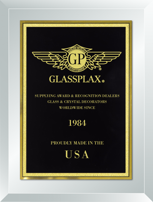 11" x 14" Clear Glass Plaque